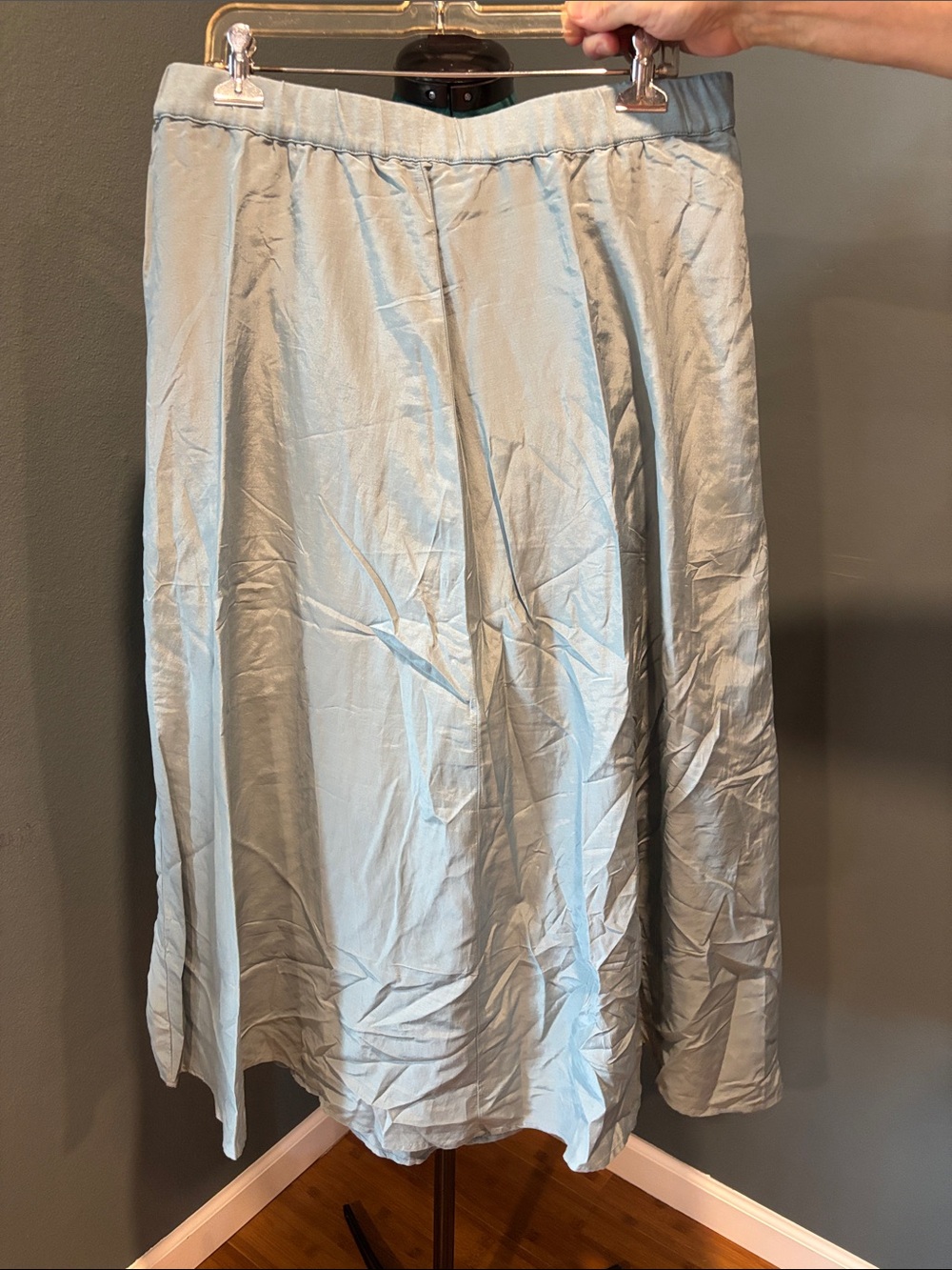J. Jill Light Blue Maxi Skirt with Elastic Waist